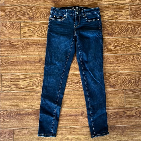 Aeropostale Blue Skinny Jeans with Stretch - Picture 1 of 5